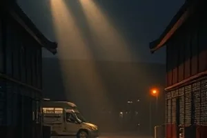 《银盐记事簿》封面：暗房里红灯亮着，学徒把相纸夹进显影盘