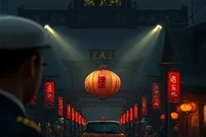《苔原来信》封面：邮差背着邮包穿过苔原，远处是低垂的云层